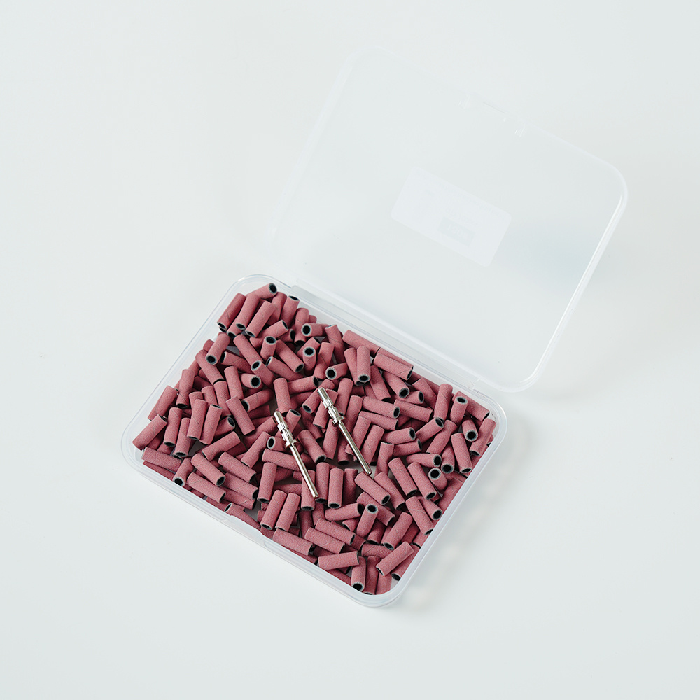 200pcs Mini Sanding Bands With 2pcs Nail Drill Bits 3.1mm Nail Sanding Bands Nail Art Grinding Nail Art Tool #180