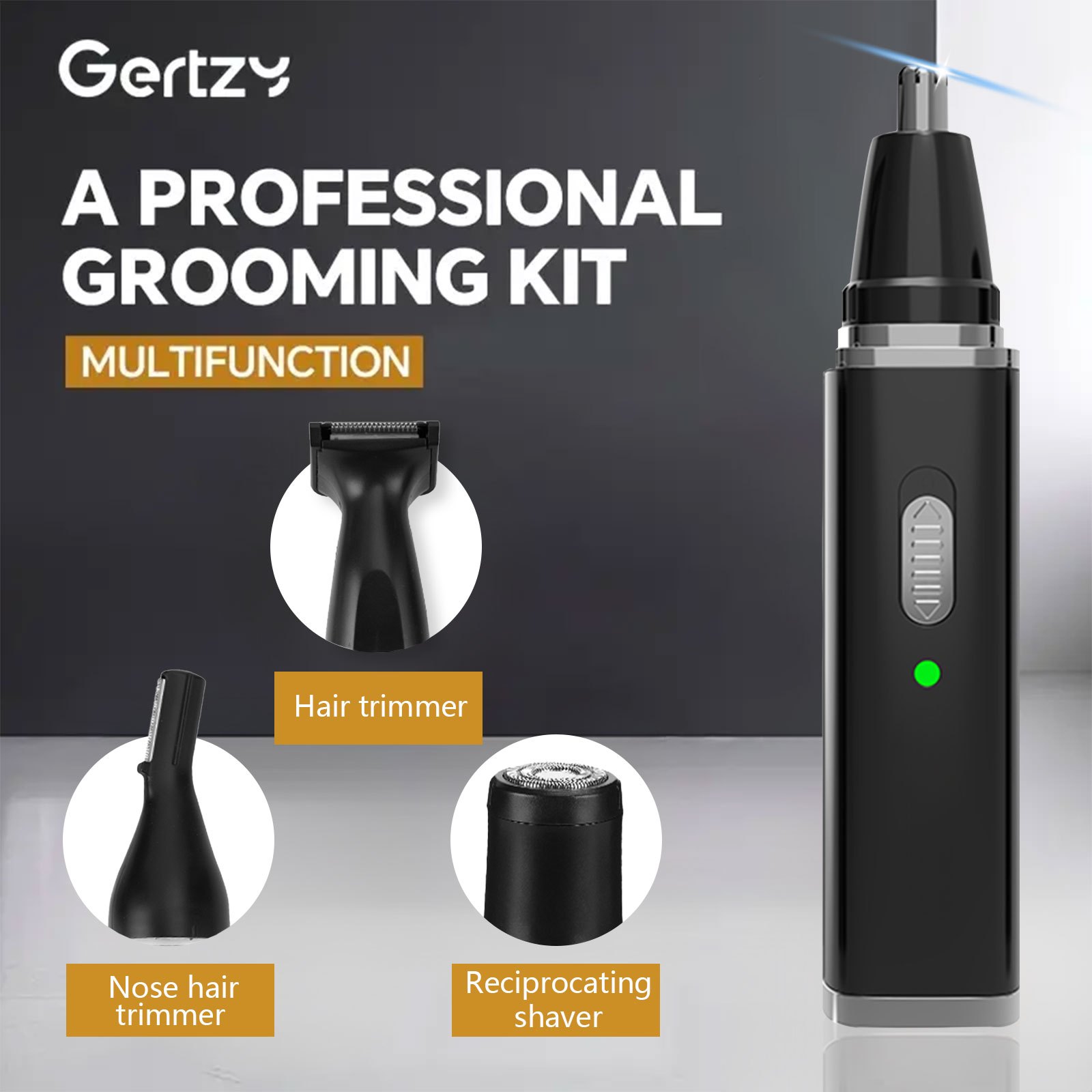 nose and ear hair trimmer for men 4 in 1 rechargeable trimmer for nose ear and eyebrow hair removal no pulling no snagging easy to clean gift for men Product details 6