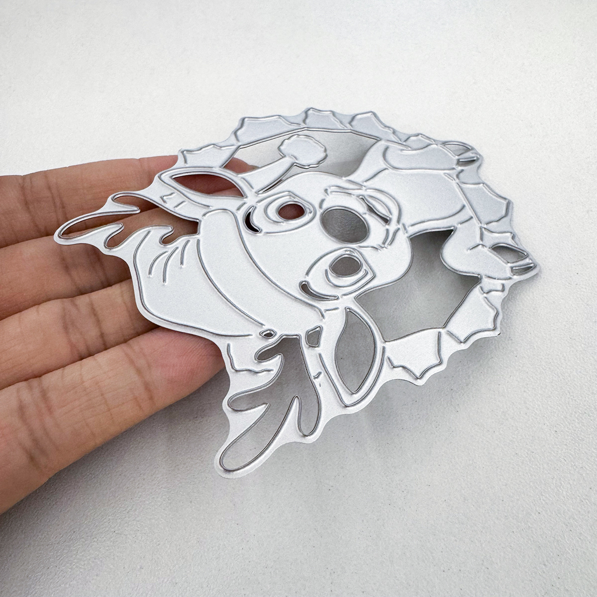 TEMU Original Lovely Half-cut Christmas Reindeer Mold For Paper Cutting Dies, Embossing, Die For Card Making Decoration And Scrapbooking Album