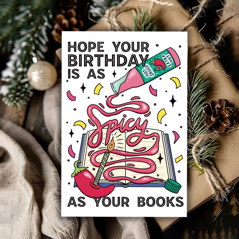 TEMU 1pc Funny Book-themed Birthday Card - Bookworm Gift With Library Card Design & Book Lover Puns For Readers, Writers, Librarians - Unique Bookend