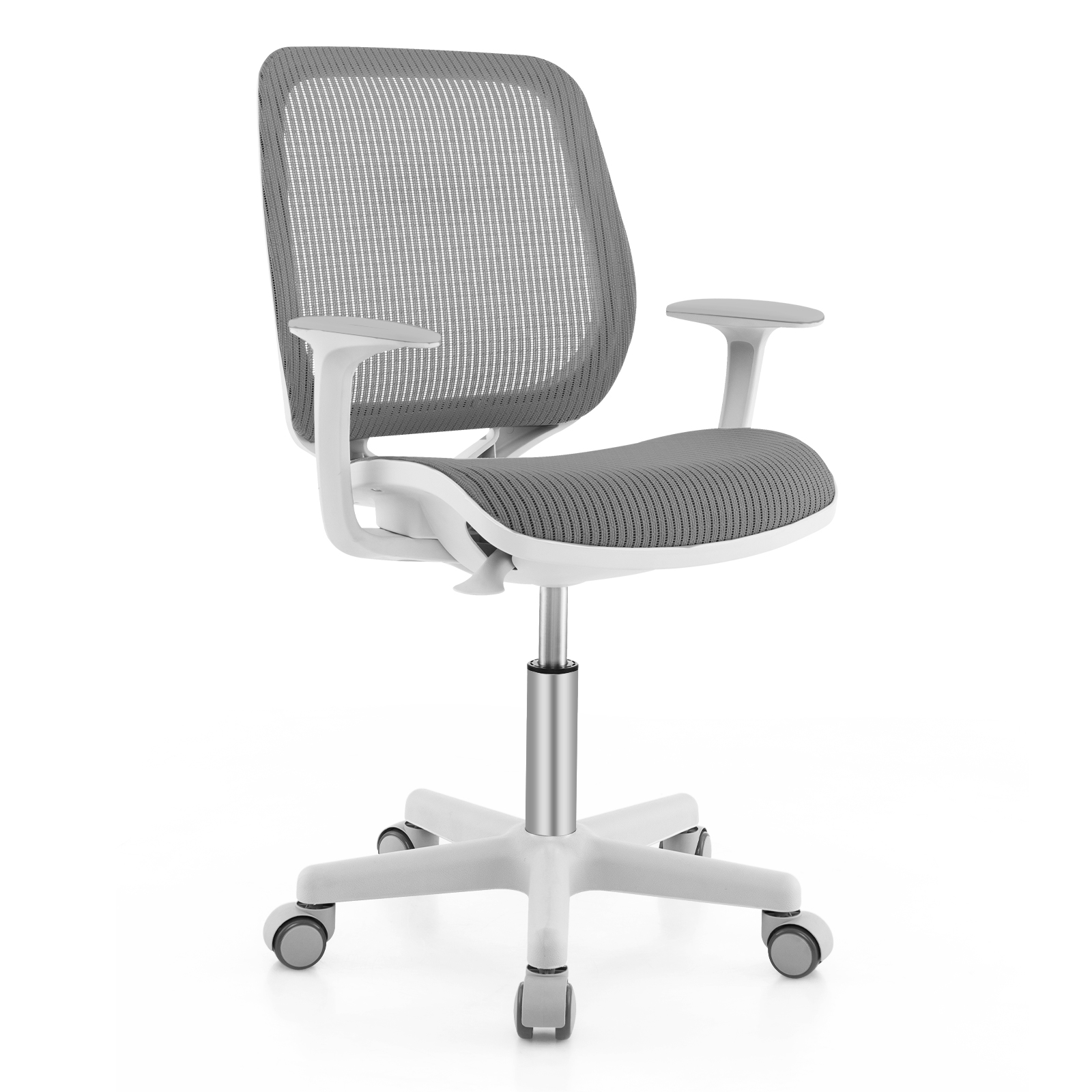 Image of Children's Desk Chair 360° Rotatable, Seat Height 43-55cm, Height Adjustable, Youth Chair Ergonomic With Wheels, Swivel Office Chair