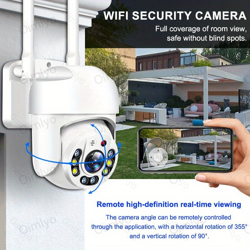 Premium WiFi Security Camera with PTZ, Auto-Tracking, 360° Panoramic View, Full Color Night Vision, AI Human Detection, Two-Way Audio - Waterproof, USB Powered for Smart Home Safety details 3