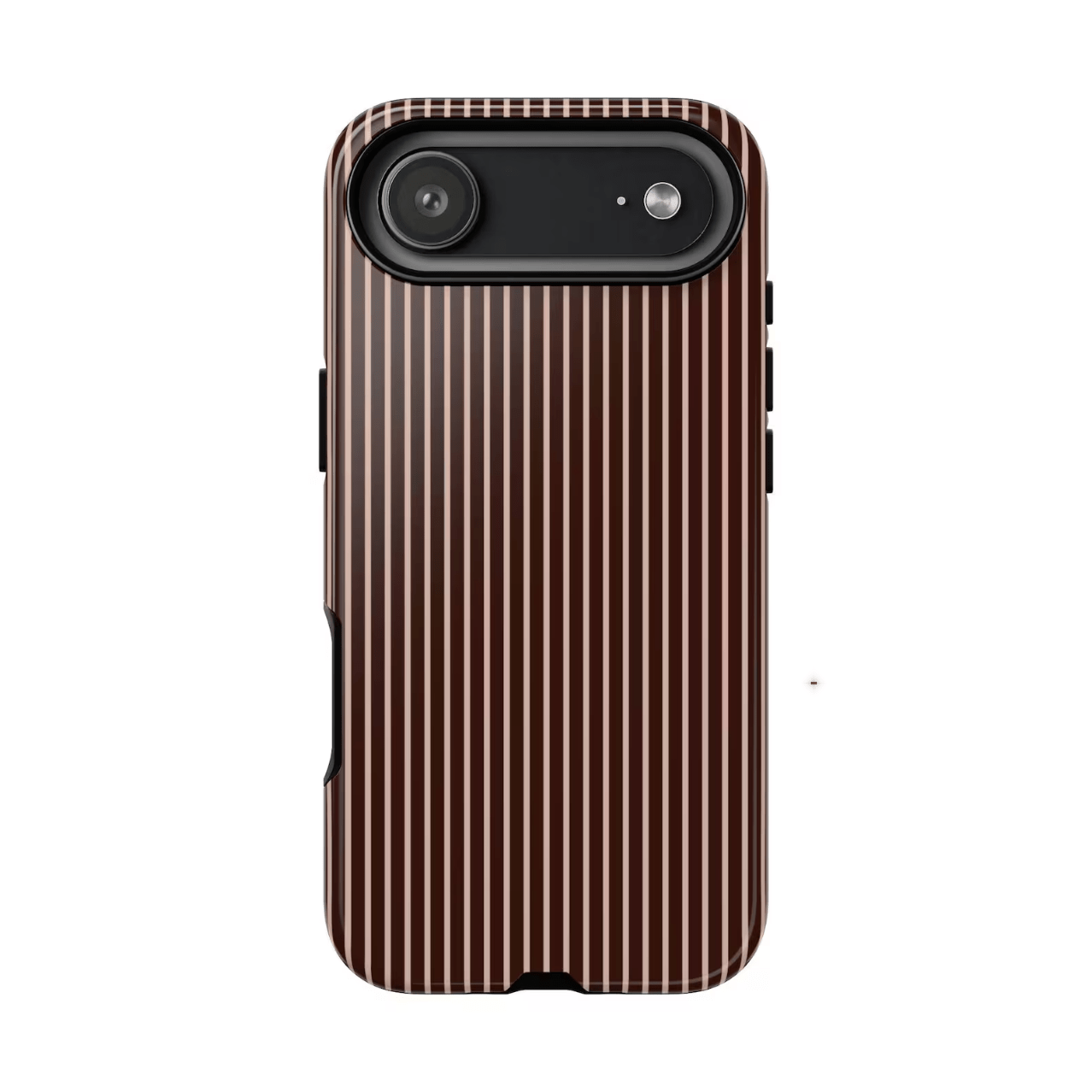 TEMU Phone Case: Vintage Autumn/winter Brown Striped Pattern Phone Case For Iphone 17, 17 Pro, 16 Pro Max, 15 Pro, 13, 11, 12, Xs, 8 Plus, 7 - Glossy