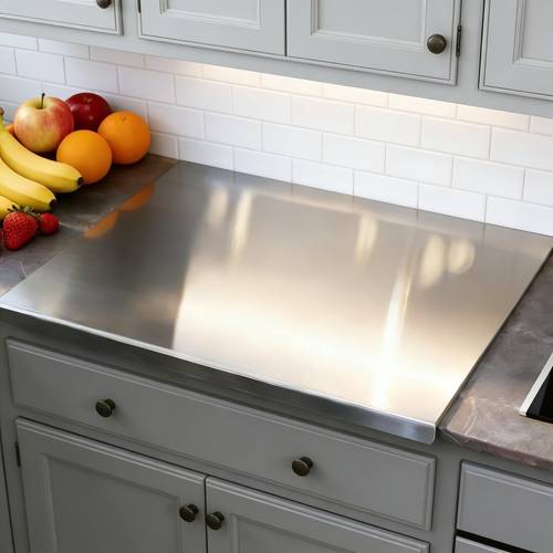 large chef cutting board professional kitchen heavy duty stainless steel double sided chopping board meat vegetables bread women on halloween