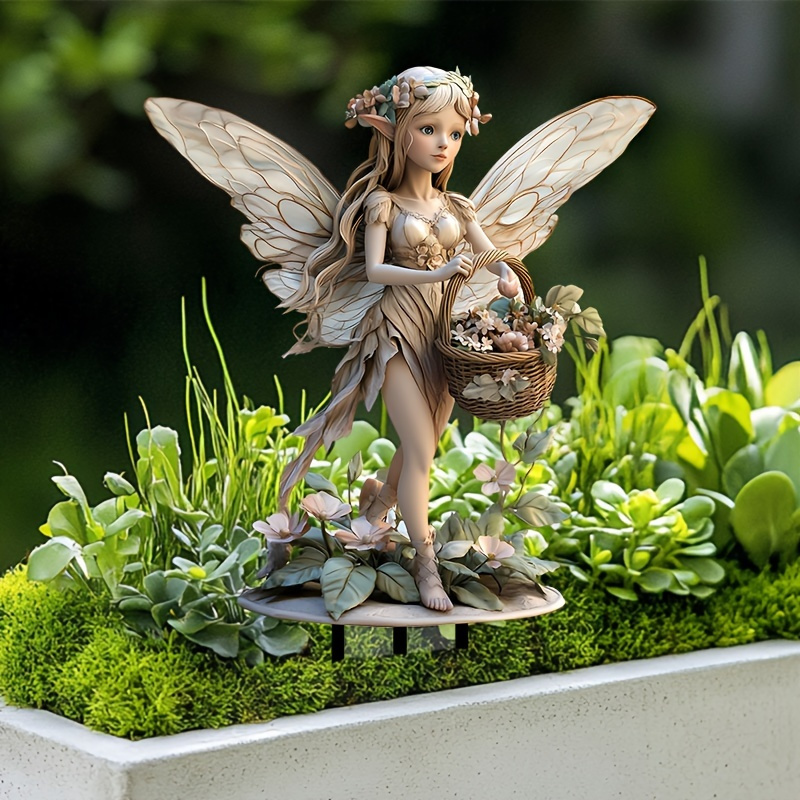 

2d Flat Bohemian Style Acrylic Fairy Garden Sign, Measuring 7.87 Inches X 5.9 Inches, Weather-resistant Outdoor Decoration, Suitable For Potted Plants, Lawns, And Yards - A Perfect Housewarming Gift.