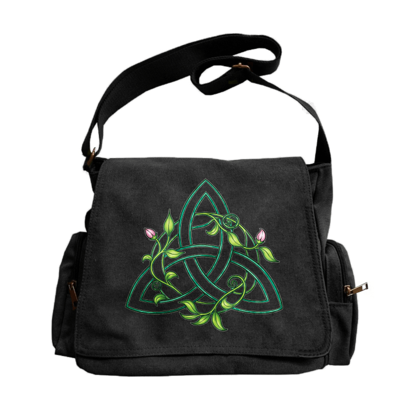 Women's Large Retro Tote Bag With Green Vine Flower Pattern - Suitable For , Dating &, Messenger Bag For, Stylish Gift For Girlfriend, Hand Washable