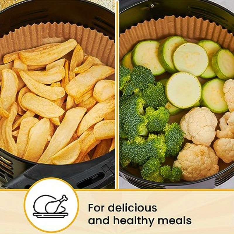 250pcs   air fryer liners non stick oil proof disposable baking sheets 8 inch round parchment paper for 5 8 qt baskets compatible with         air fryers ovens microwaves easy     250 count microwave safe nonstick sheets heatresistant sheets   material busy families meal preppers Product details 4