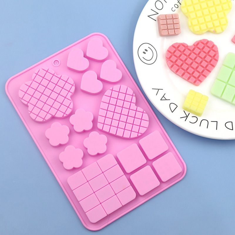 Image of 1pc For Specialty And Novelty Cake Pans Love Flower Square Silicone Chocolate Mold - Creative Cake Mold