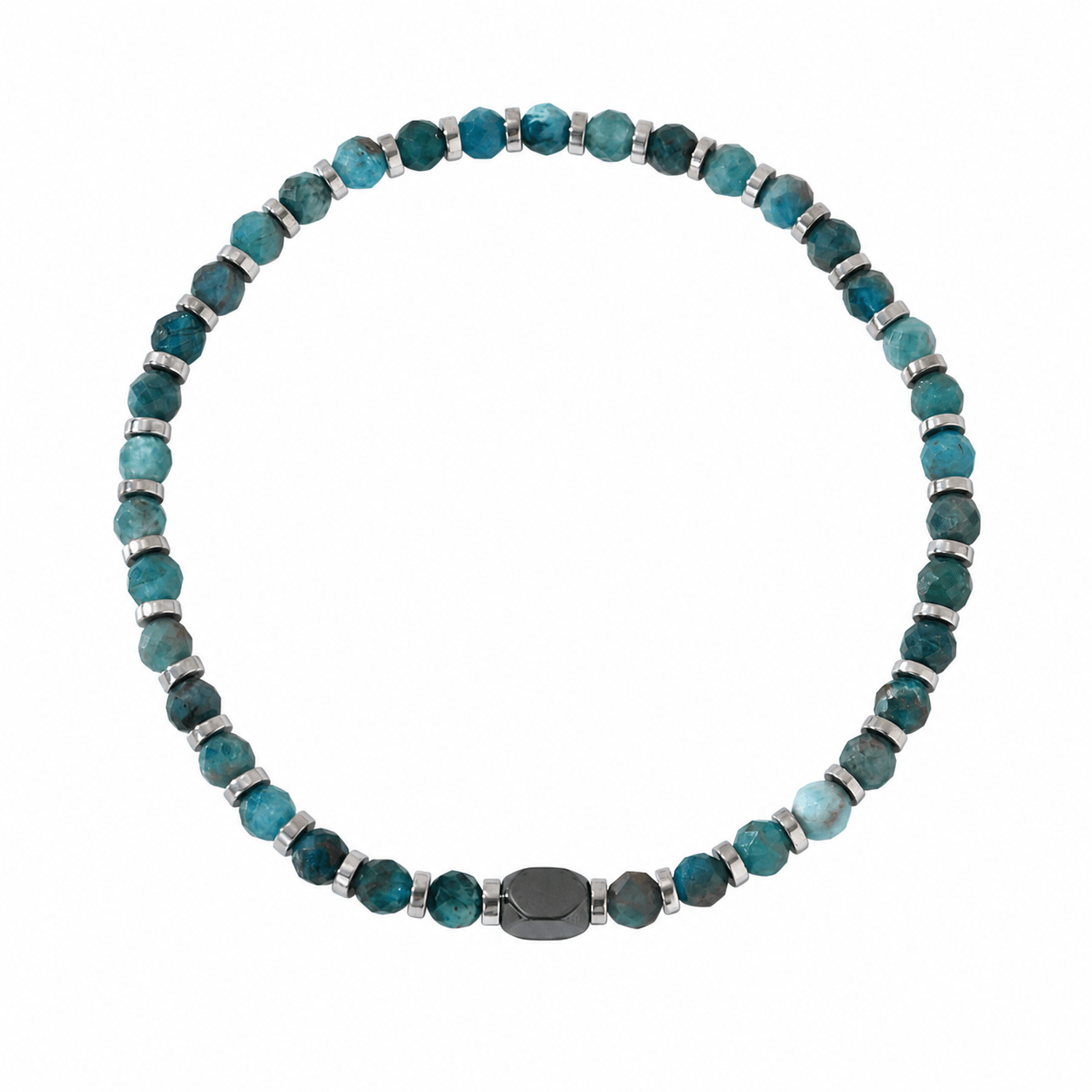 TEMU 1pc Business Natural Stone Men's Bracelet Handmade Bohemian Style Men's Wristband Symbolizing Stability And Peace Suitable For Workplace Daily