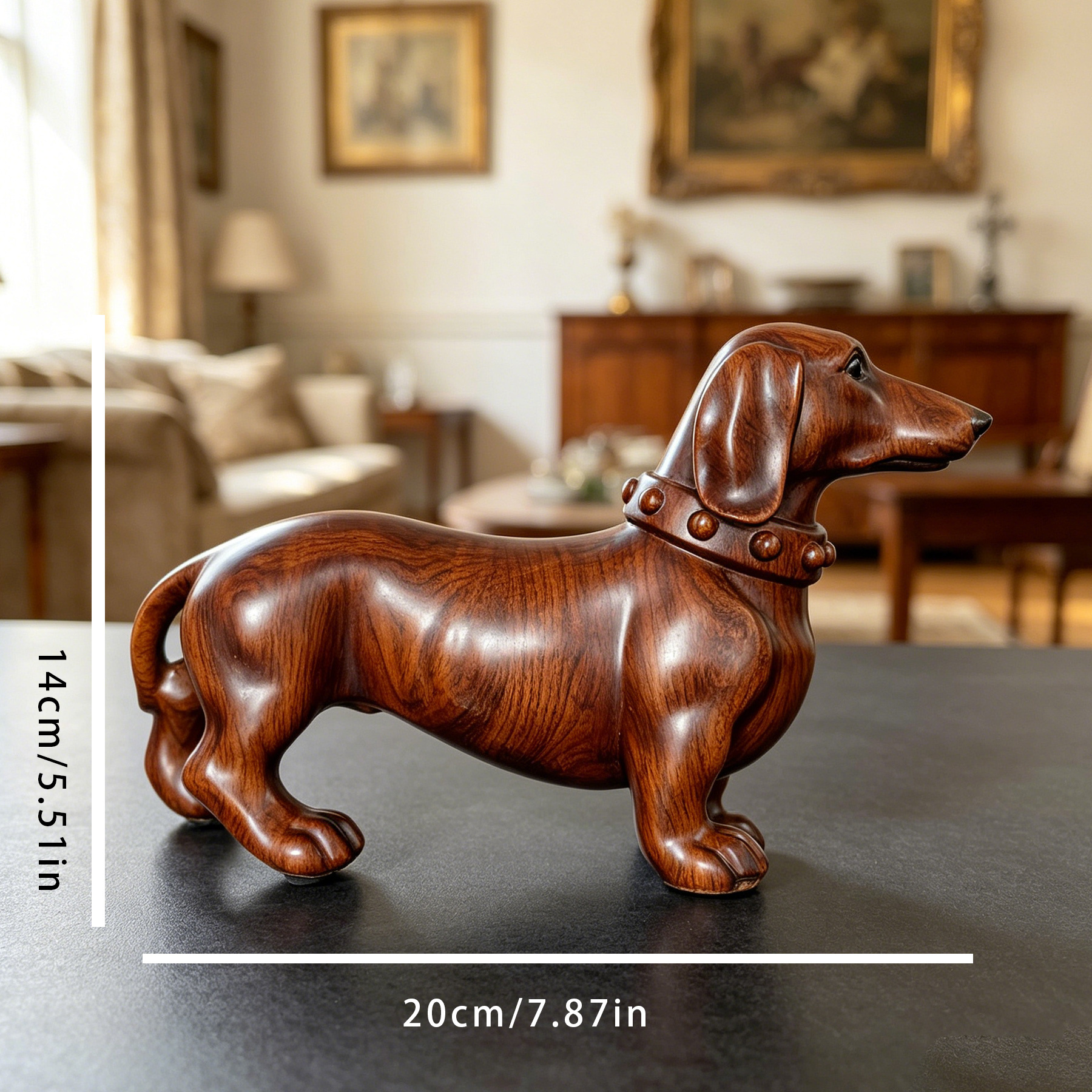 TEMU 1pc, Abstract Art Sausage Dog Ornament, Holiday Gift, Living Room Decorative Piece, Window Display Cabinet Decoration