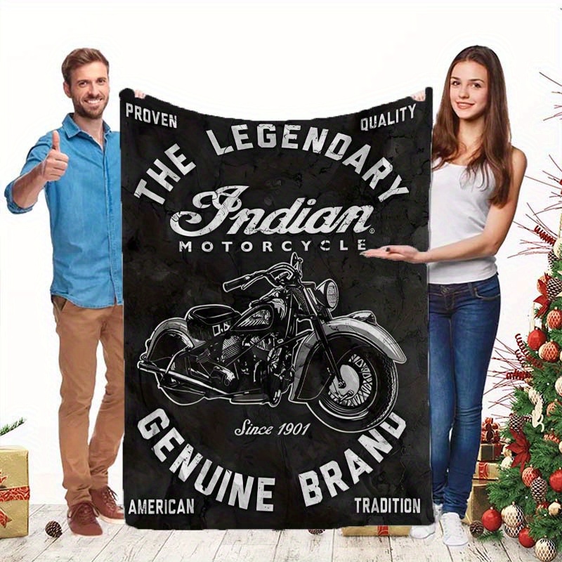 

Couverture en Flanelle à Imprimé Moto - Douce, Confortable, Chaude pour Toutes les - pour , , la Voiture et le Camping - Couverture Multifonctionnelle pour la et le Jeté, Cadeau