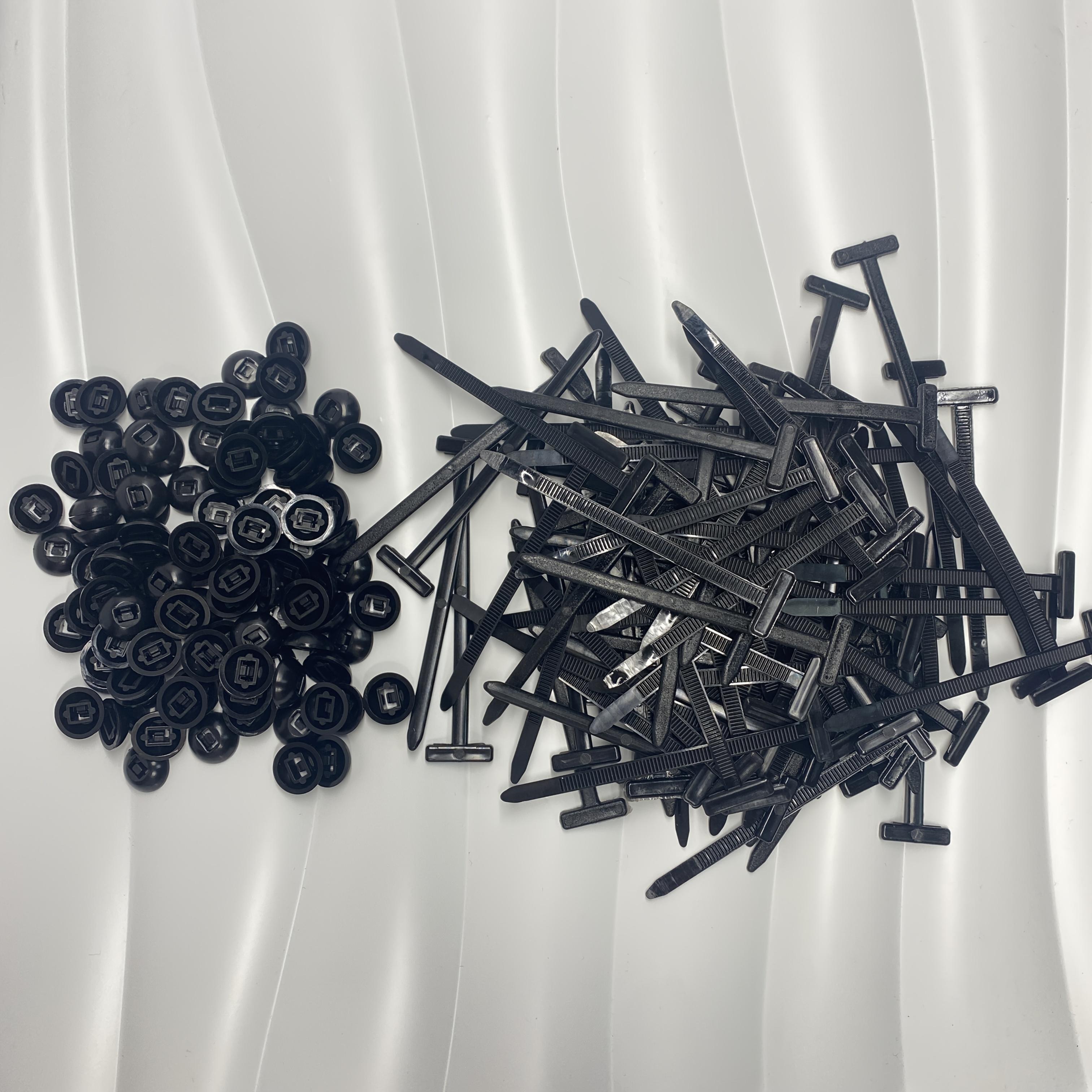 TEMU 150 Durable Self-locking Nylon Cable Ties With Black Plastic Zipper Heads, 75 Sets(150pcs)- High-strength Uv-resistant Fixators, Suitable For