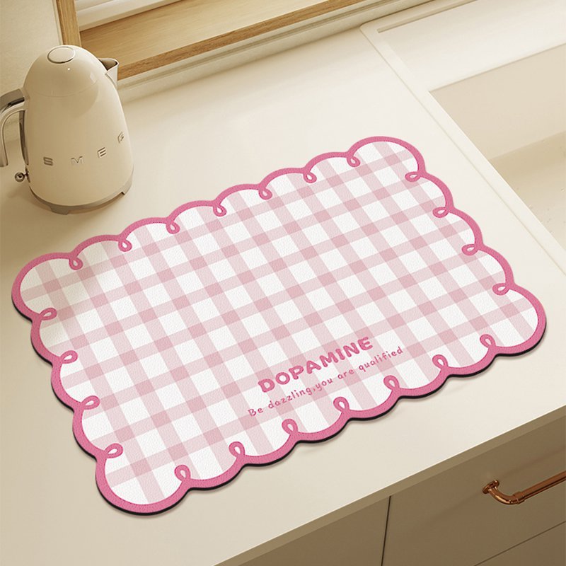 

-inspired Rubber Dish Drying Mat - Absorbent & Heat-resistant For Kitchen Countertops, Bathroom Sinks & Restaurant Tables