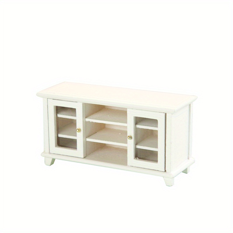 Dollhouse Miniature Model Tv Cabinet Combination Cabinet Mini Model Sideboard 1:12 Scale For Ob11