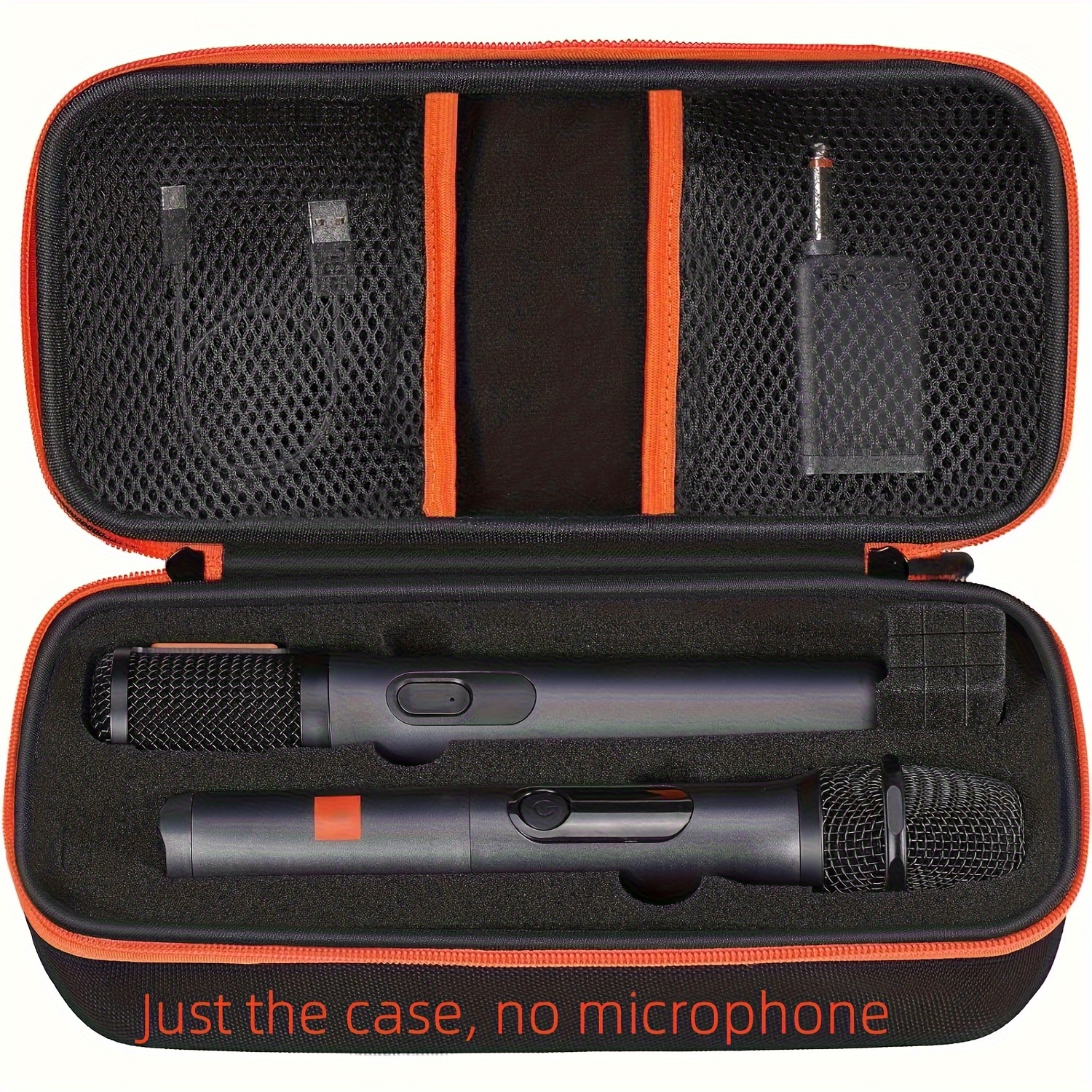Portable Case Designed For J-b-l Wireless Dual Microphones, Featuring Foam Inserts. Bag For Karaoke Receivers