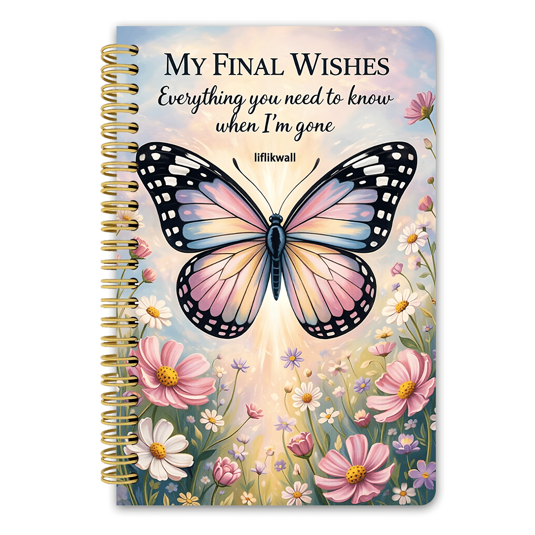 TEMU 1pc Liflikwall End-of-life Planner & Will Book - Spiral Bound ' Workbook With Perforated Pages Suitable For Will Preparation, , , Will And