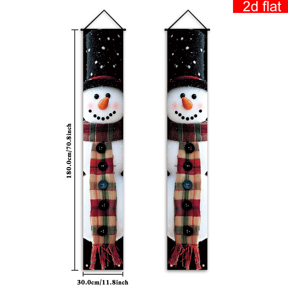 TEMU Bannière 2D Plate - Bannière 2D Plate - Une bannière 2D avec un design de de neige habillé pour Noël, idéale pour accueillir les fêtes d'hiver,