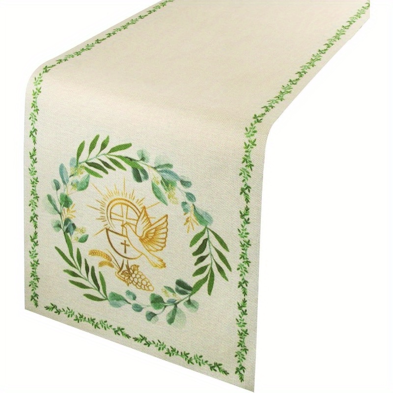 TEMU 1pc 13*72 Inch Communion Table Runner Modern Table Runner Table Runner Communion Table Cloth Table Centerpiece Baptism Birth Confirmation