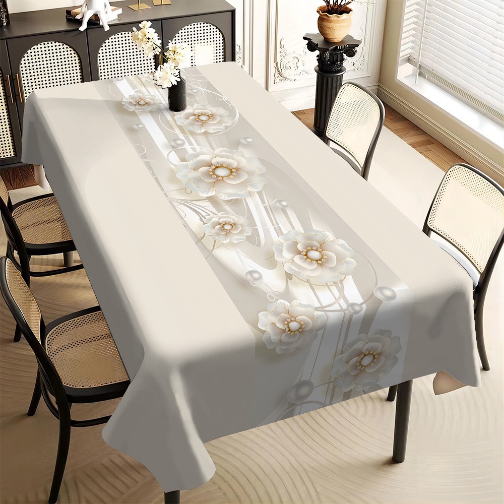 TEMU 1pc Pattern Tablecloth, Square, For Holiday Parties, Hotel Parties, Restaurants, Home Decoration, Coffee Tables, Bedrooms, Kitchens, Usable In