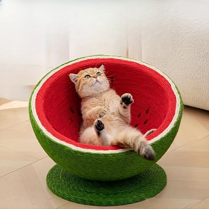 

Watermelon Pattern Hemp Cat Scratching Sofa, Sisal Cat Sand Nest, And For Cats