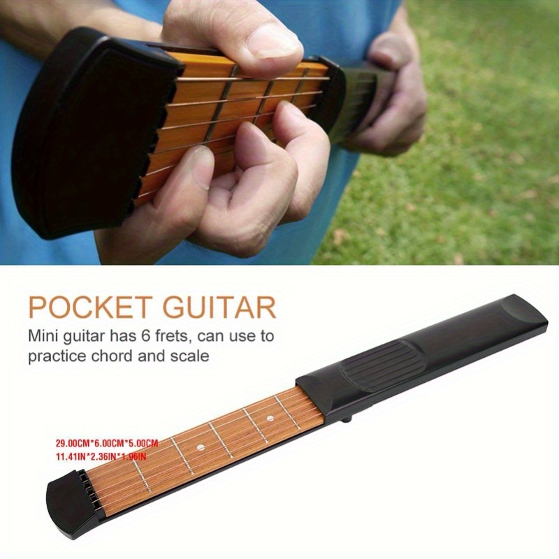 

Portable Mini 6-string Guitar Practice Hand Training Tool Chord Trainer, Beginner Guitar Climbing Practice