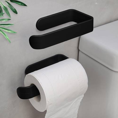 black self toilet paper holder no drill bathroom tissue roll mount toilet roll holder wall mounted toilet roller holder paper dispenser toilet roll holder bathroom accessory toilet accessory
