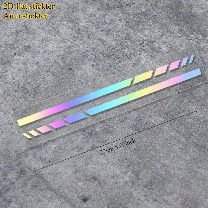 2d Flat Stickter Car Strip Motorcycle Stickers Fuel Tank Helmet Decor Car Rearview Mirror Vinyl Decals Vehicle Accessories, 2d Flat