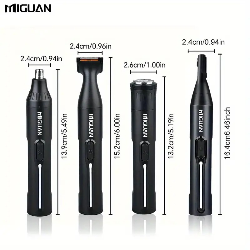 4in 1 professional grooming kit usb rechargeable nose hair and ear hair trimmer beard eyebrow body hair remover mens personal care tools for fathers day best for christmas thanksgiving Product details 1
