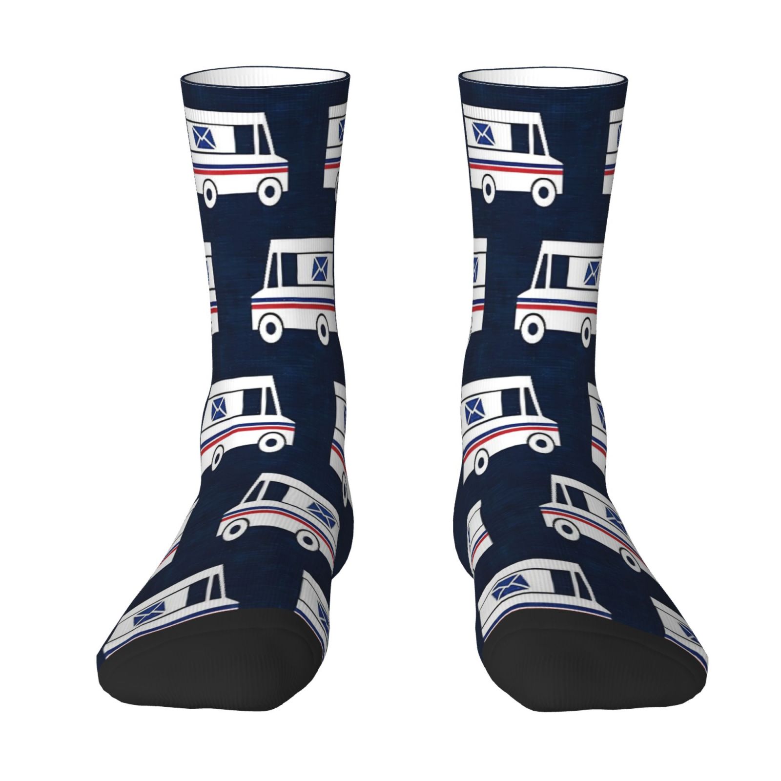 TEMU 1 Pair Low-key Casual Men's Socks, Easy Car Repeating Pattern, Relaxed Comfortable