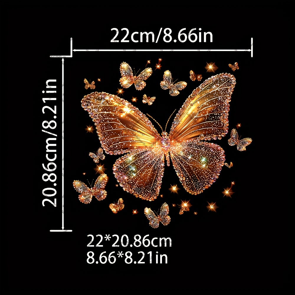 1pc Vivid Shiny Heat Transfer Sticker - Durable And Washable Iron-on Patches For Fashion T-shirts, Backpacks, Pillows, , Etc. - , Machine Washable, Decoration
