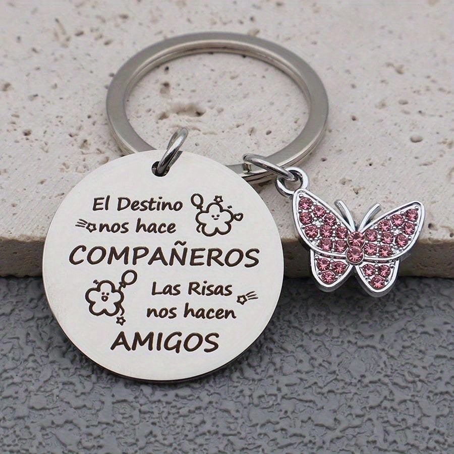 TEMU 1pc Llavero de Acero Inoxidable con Inscripción en Español "El Nos , Nos " y Colgante de - Un Regalo Considerado para un