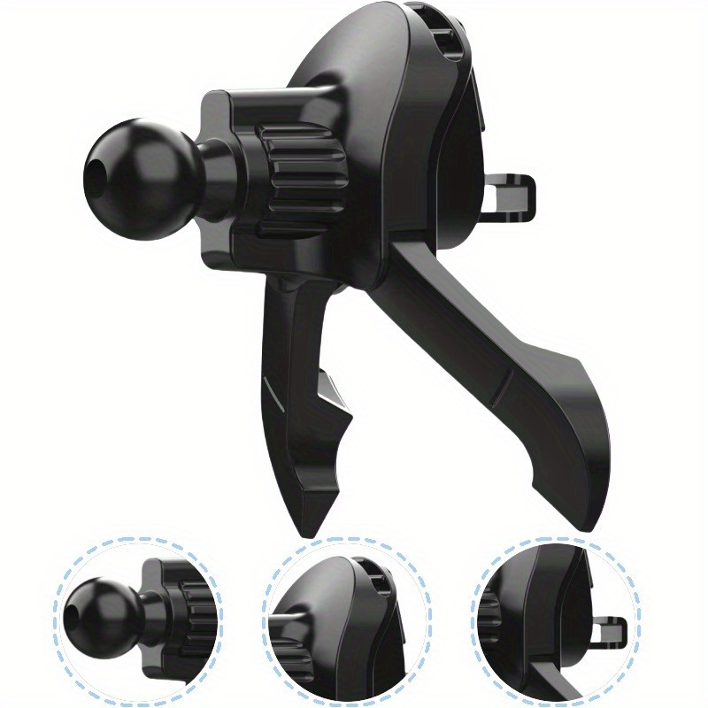soporte universal para rejilla de aire de coche, base de cabeza de   de 17mm, gancho metálico   para   de aire de coche, soporte ajustable para teléfono móvil de nueva llegada, soporte estable para gps, soporte para teléfono   de  