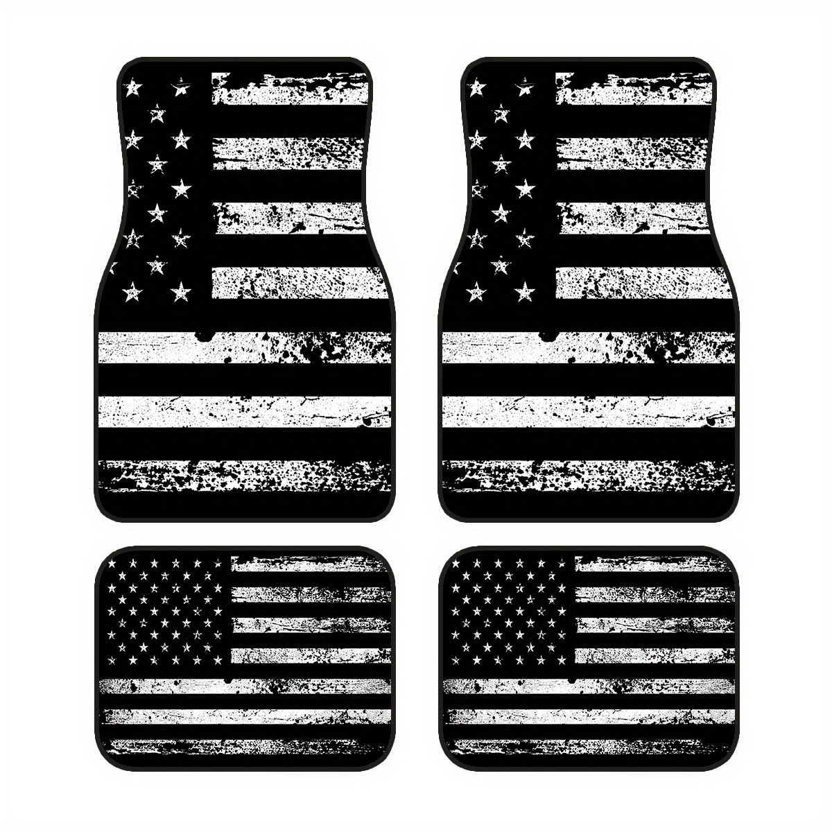 4pcs, Crystal Fabric Car Floor Mats. Suitable For Sedans, Suvs, Interior Decorations, And For Protecting Of The Car Interior