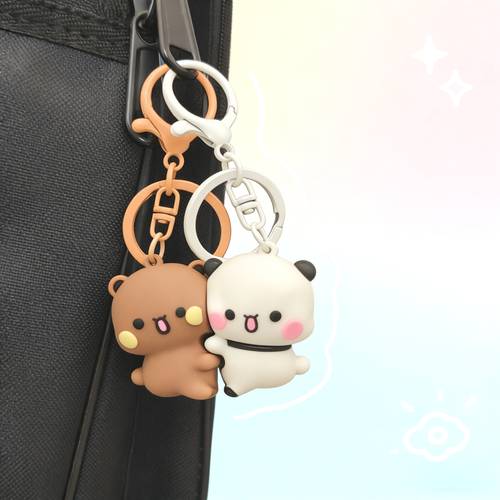 valentijnsdag novelty sleutelhanger voor heren, hartvormige magnetische sleutelhanger voor koppels, schattige & dudu magnetische knuffel koppelbedel, decoratief cadeau voor meerdere scènes