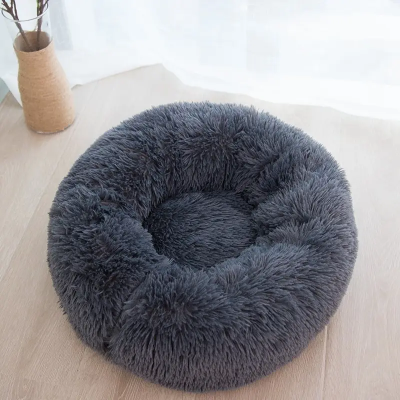 1pc winter warm bed fleece round pet mattress with plush polyester fill washable cozy bed for small medium pets soothing for durable easy pet beds for cats cat warming bed dog crate bed mat cat bed soft cushion large cat bed Product details 6