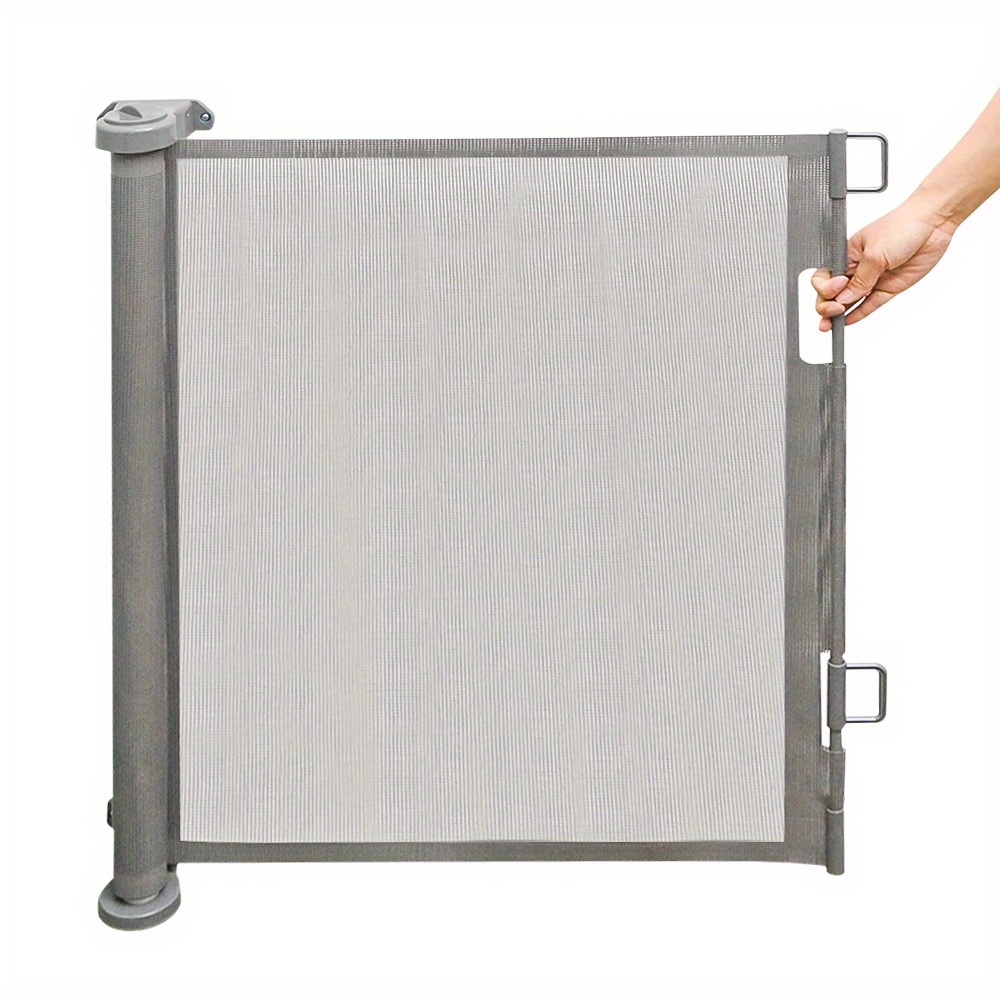 TEMU Barrière de sécurité réglable en ABS pour animaux de compagnie | | Charnières à fermeture automatique | à pression | Convient pour les escaliers