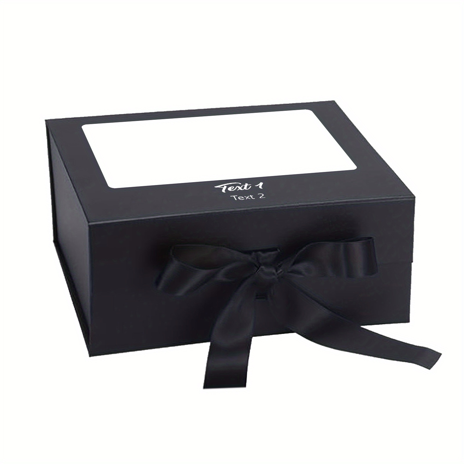 TEMU 1pc, Personalized Gift Box Gift With Customize Photos And Text, Magnetic Gift Decorative Box With Ribbon For Men Women Collapsible Proposal Box
