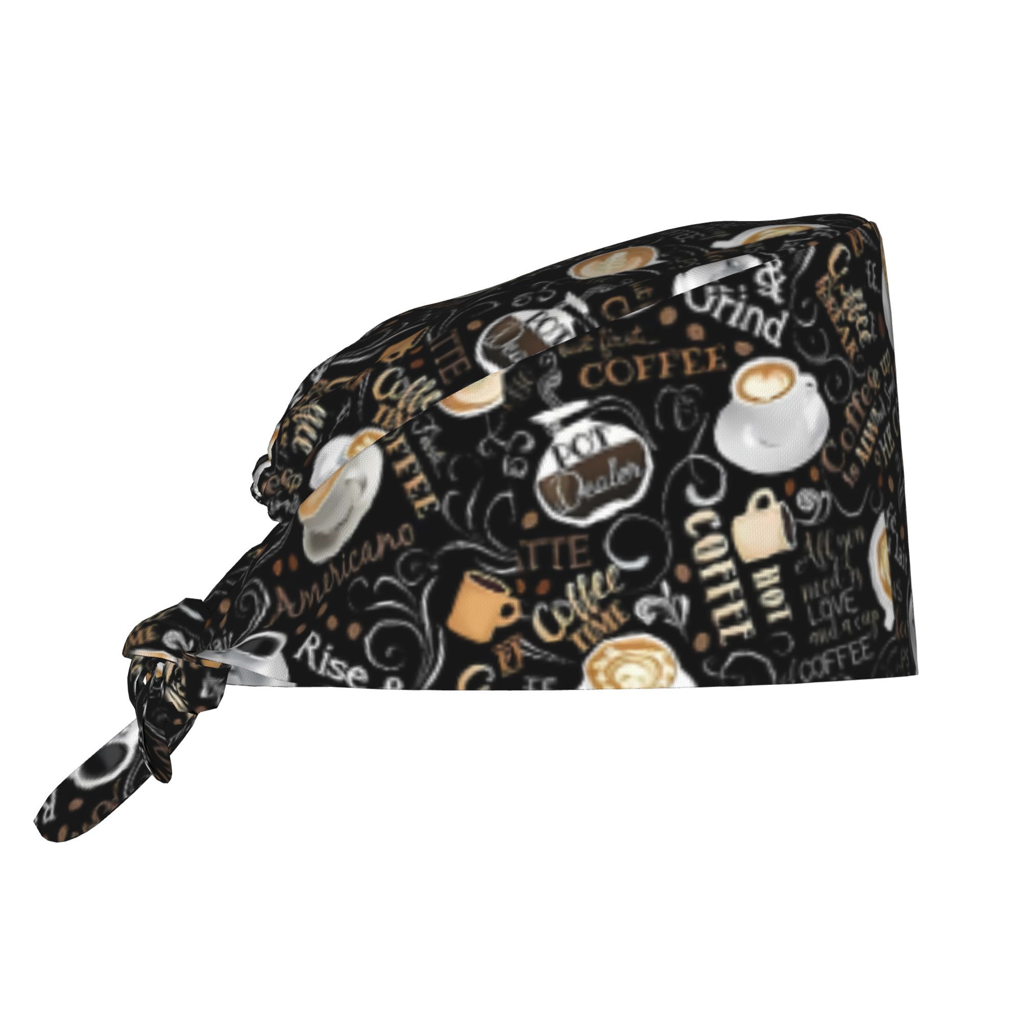 TEMU Tienda para amantes del café, diseño de impresión 2D, gorros de trabajo, estilo callejero, sombrero de chef, accesorio de moda