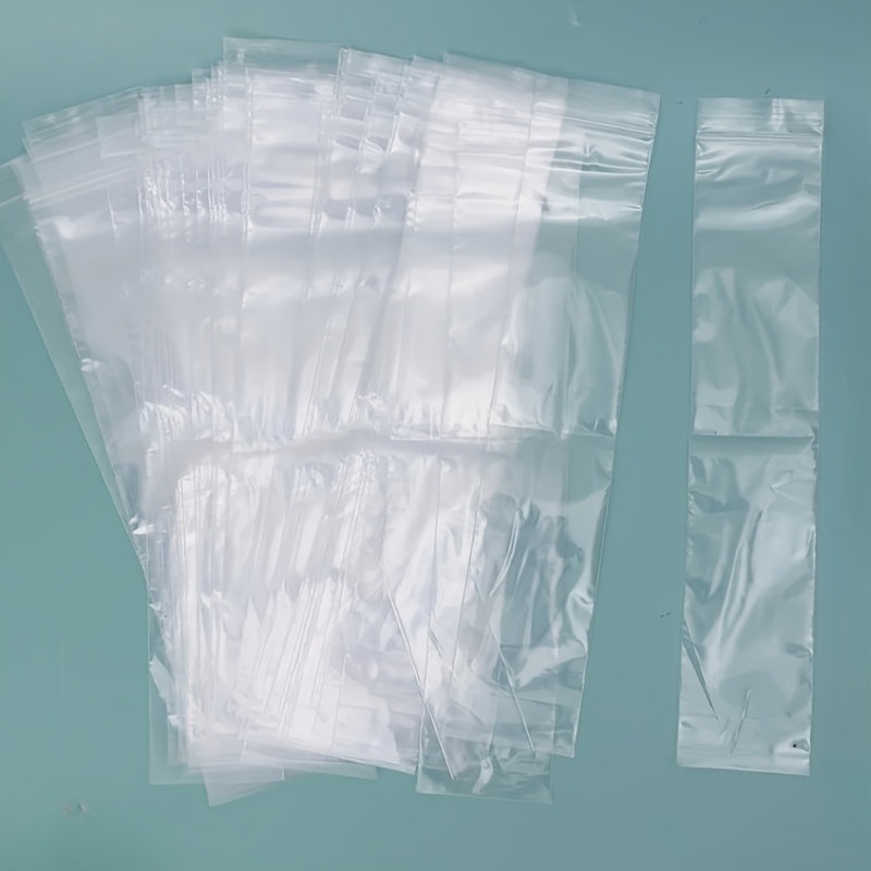 101pcs Of Making Bags, Long Strip Self Sealing Bag, Accessory Sealing Pocket, Rectangular Accessory Plastic Packaging Bag