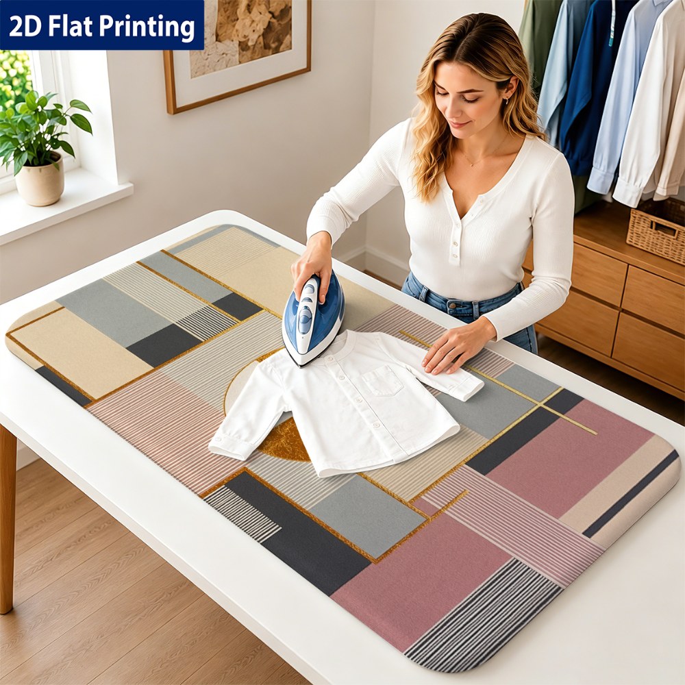 TEMU 1pc 1pcs Large Thickened Heat-resistant Ironing Mat Suitable For Home, Travel & Business Trips - Foldable Anti-slip Pad With Lanyard, Portable