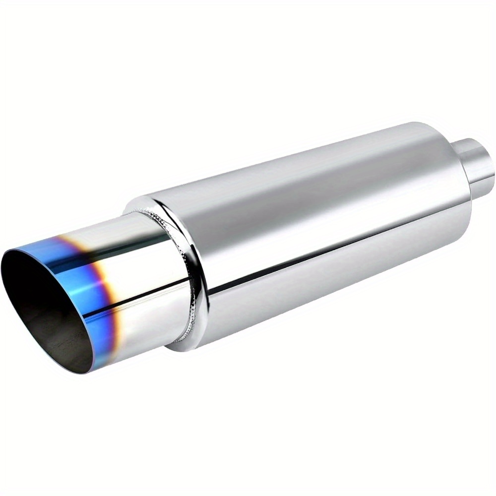 TEMU Exhaust Muffler, Stainless Steel Exhaust Tip, Universal 15" Length