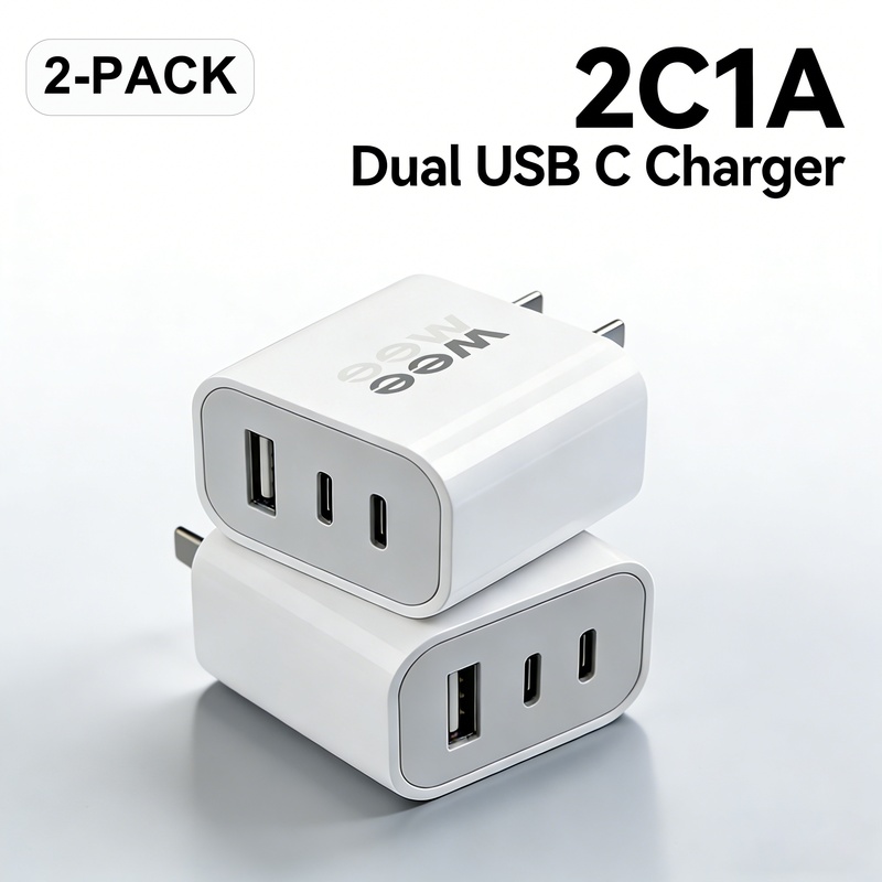 2c1a 3 port charger multi device 5v2a charging compact portable design   plug safe stable charging protection faster and smarter charging smart   for home office Product details 2