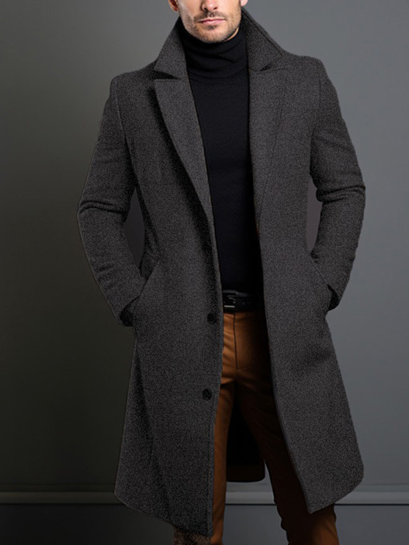 men long coat sold on Temu Japan