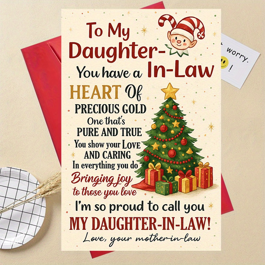 TEMU A Single Ideal Christmas Present: A For A Daughter-in-law Mother-in-law, Conveying Love, , And Pride, Making It Perfect For Festive Gifting And