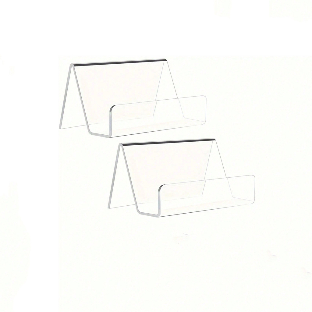 TEMU Acrylic Display Clip, Transparent Business Card Holder, Desktop Card Organizer, Card Display Stand