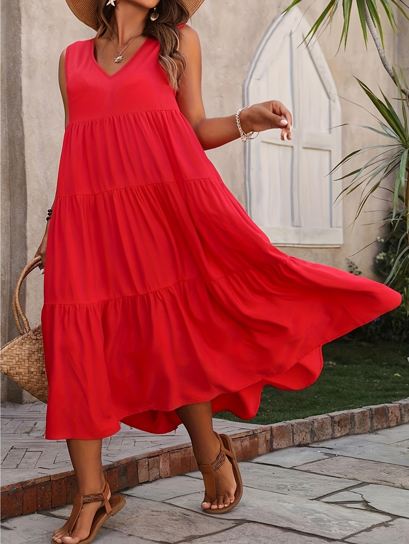 strapless open back dress Red Faux Leather Collared Short Sleeve Belted Jacket Dress main image 1