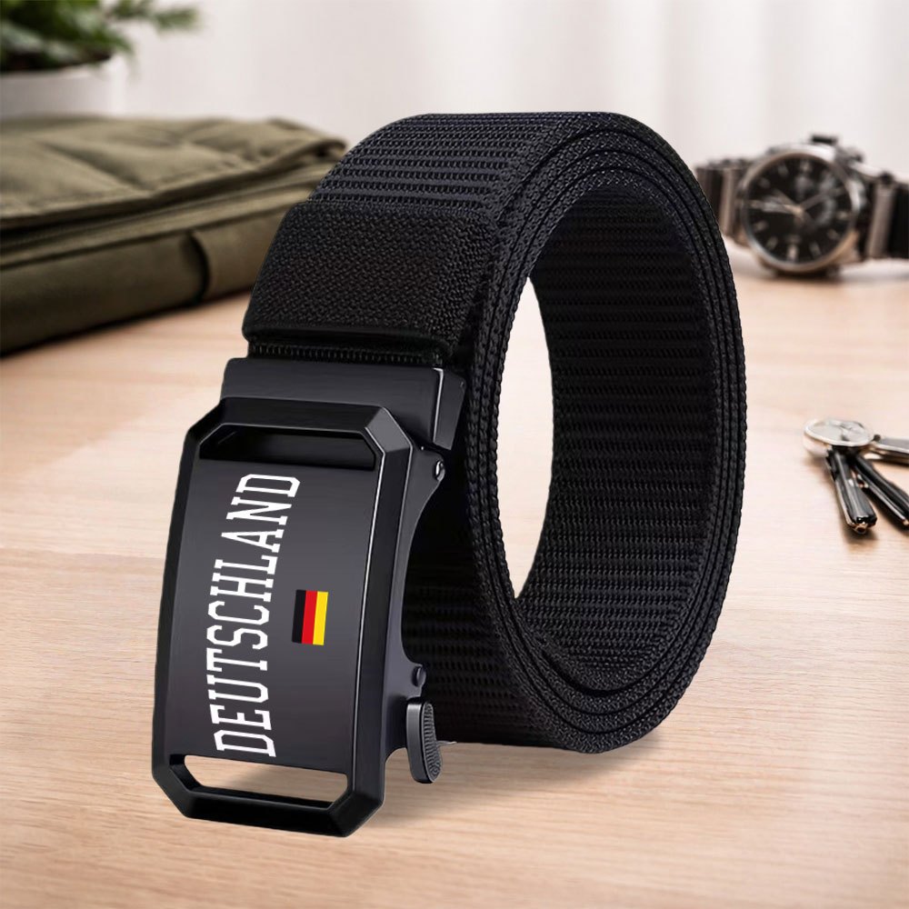 TEMU 1pc German Flag Belt For Men - German-themed Belt Suitable For Formal Wear, Cargo Pants & Jeans, Gift For, Husband, Boyfriend - German National