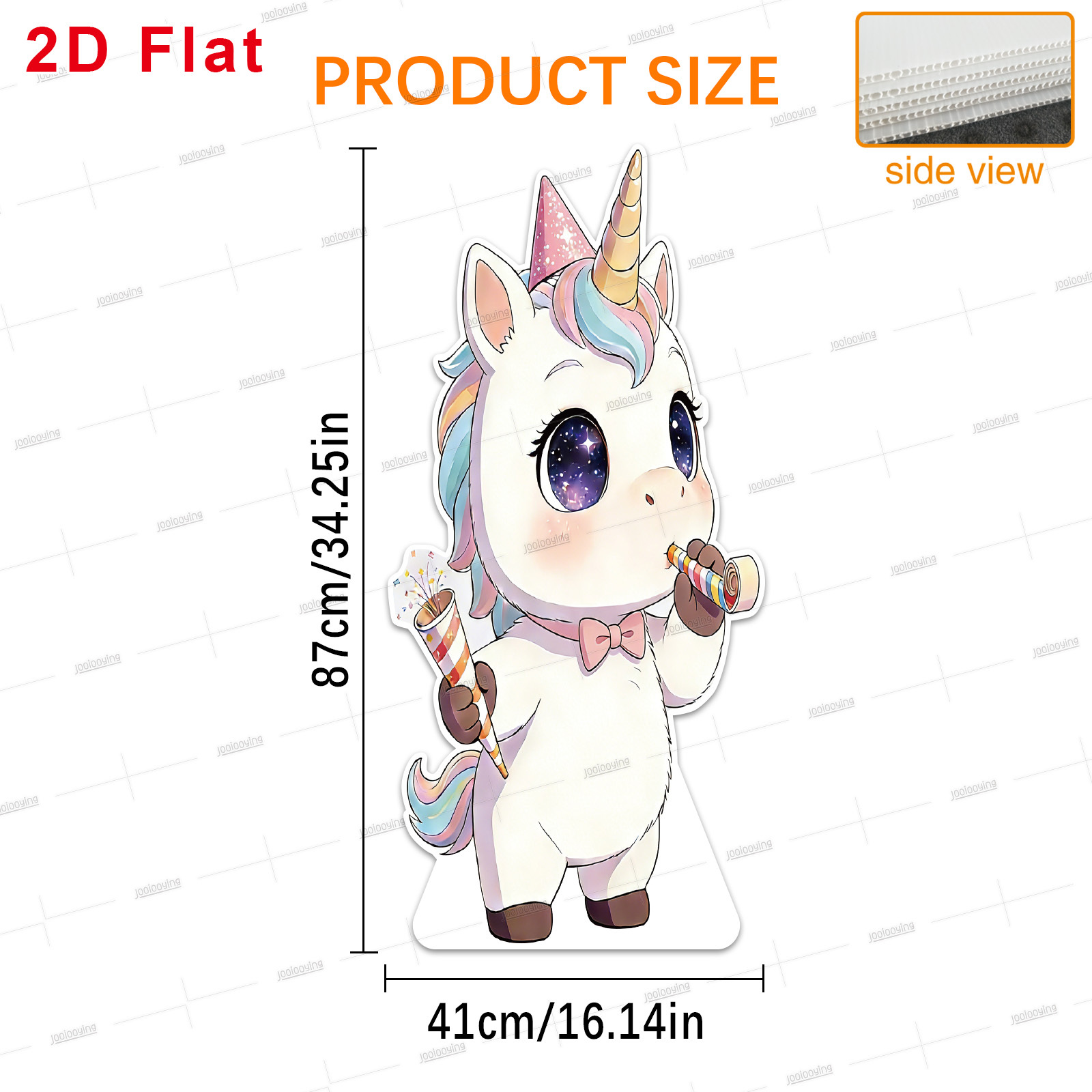 TEMU 1pc Unicorn Party Photo Booth Prop - Plastic Magical Costume Standee With Cute Unicorn & Body For Birthday Shower Christening Decorations,