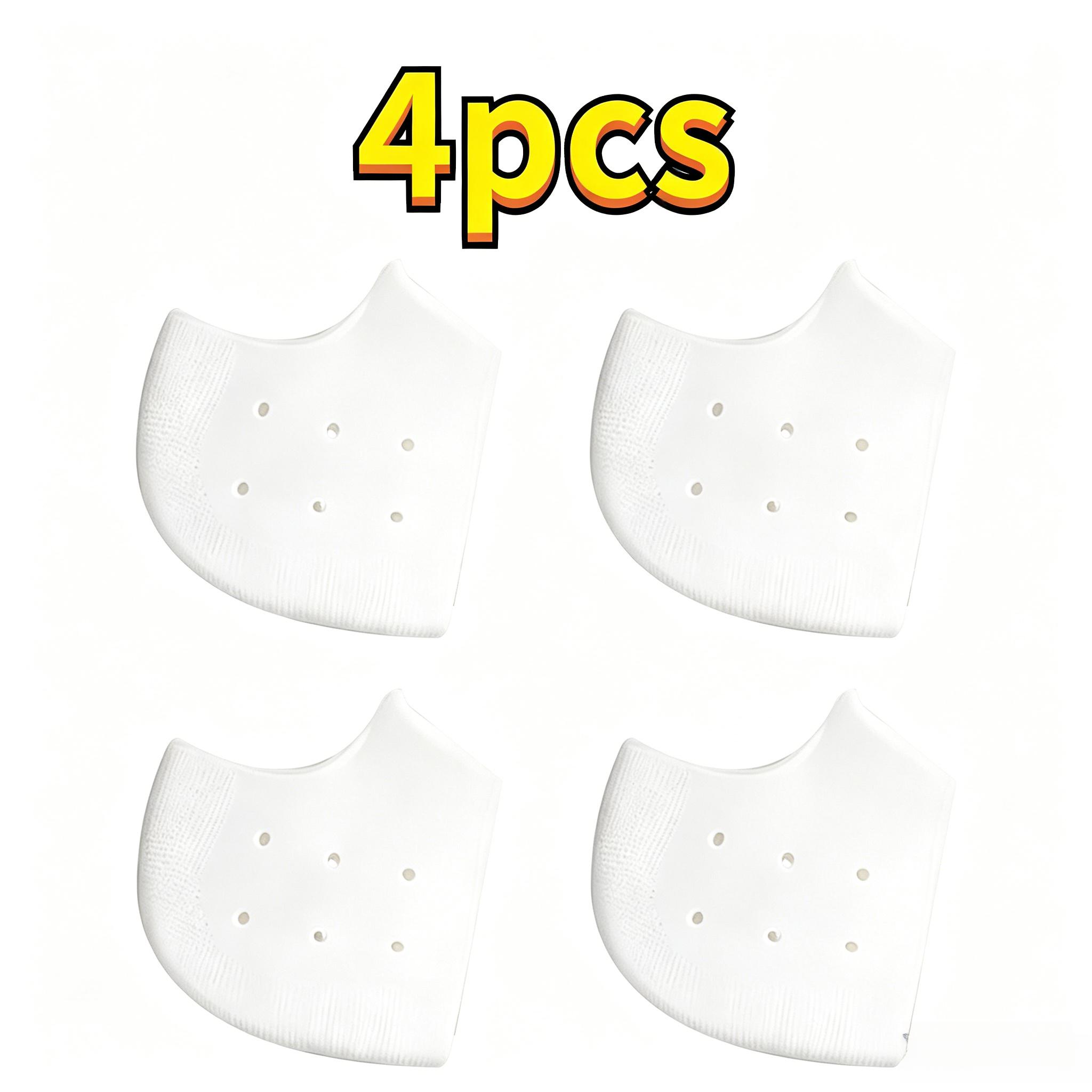 TEMU 4pcs Heel Gel Moisturizing Sleeves, Moisturizing And Nourishing Foot Care Protection, Suitable For Dry And Rough Heels, Reusable Heel Protectors
