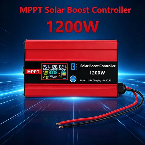 30a mppt solar booster controller solar panel input 30a 1200w output current 15a compatible with lead acid gel and lithium batteries used to charge golf cart batteries e bikes e scooters
